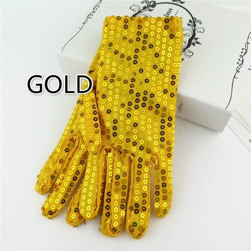 Lady Men Sequin Gloves Mittens Glitter Shiny Spark Dance Show Jazz Costume Decor - Picture 12 of 17