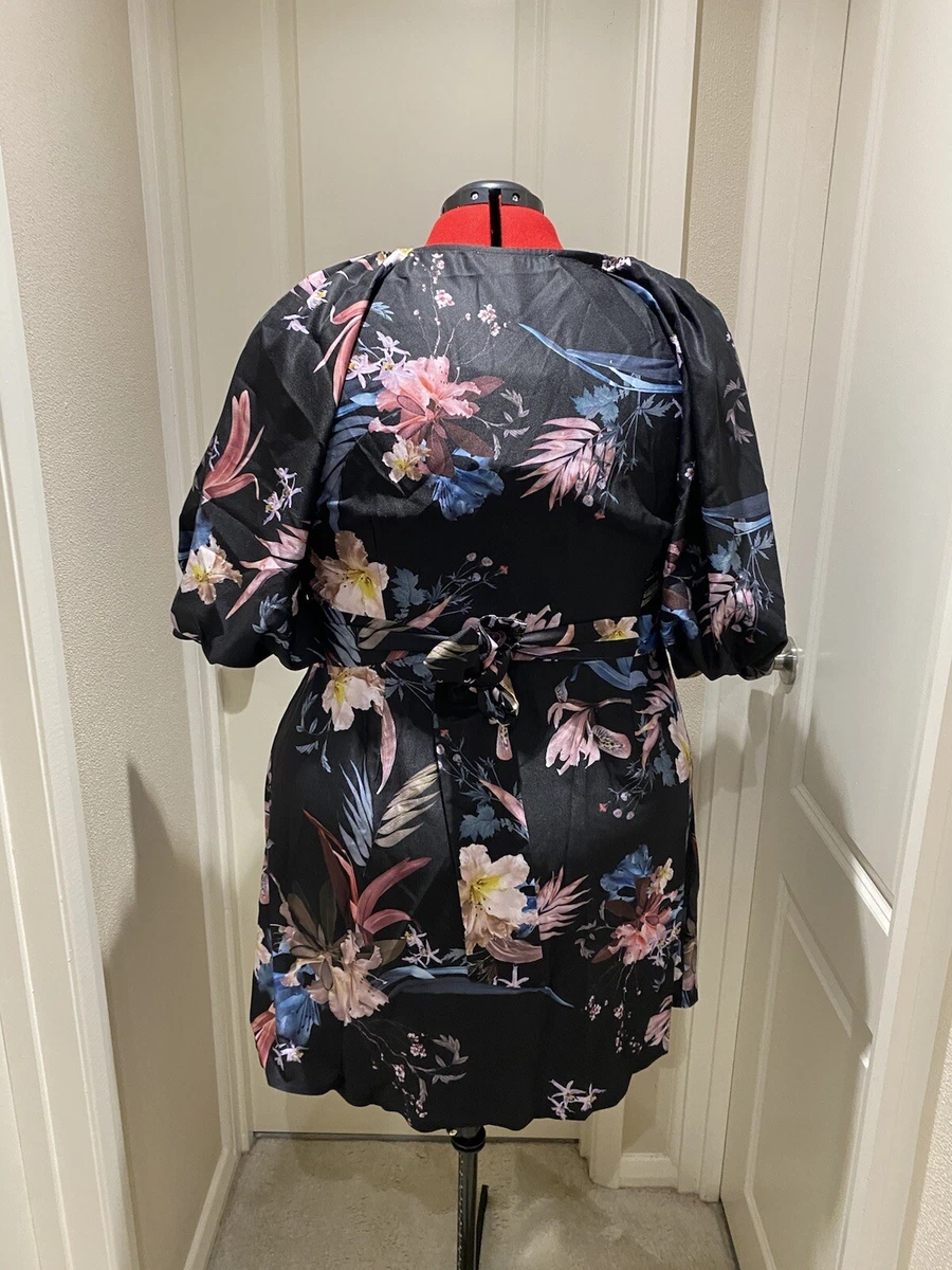 Little Mistress Kimono Wrap Dress Size 20 UK