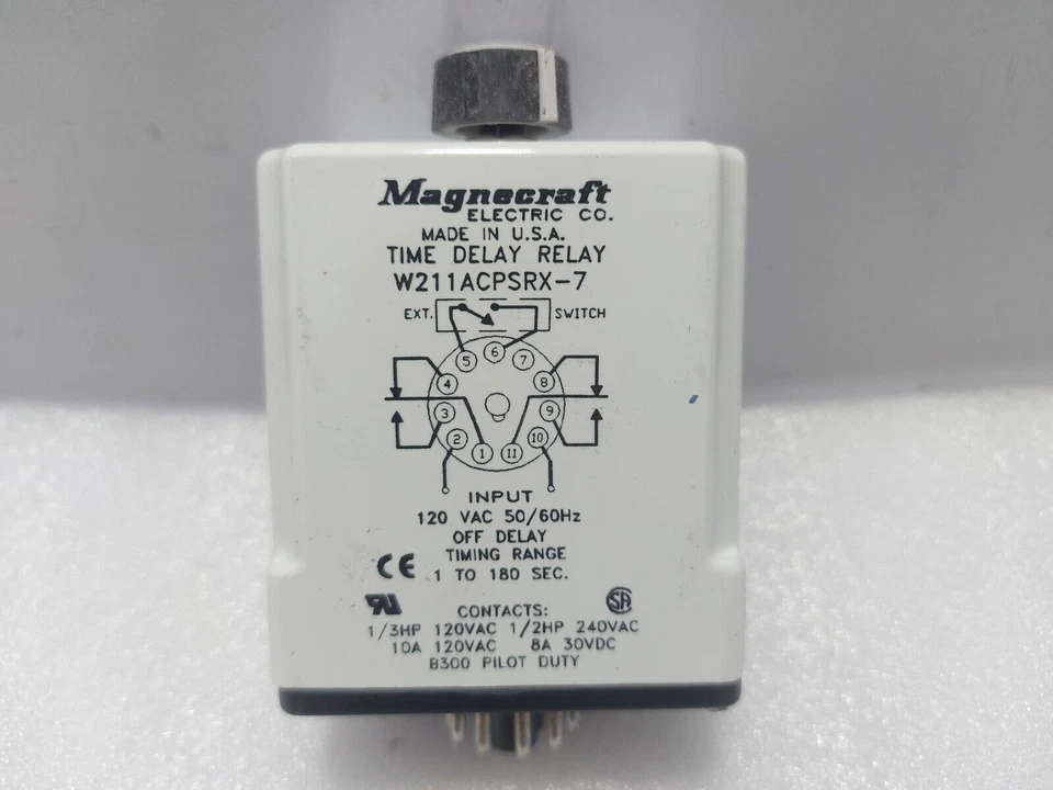 Magnecraft W211ACPSRX-7 Time Delay Relay In.120VAC 50/60Hz On Delay Timing Range - Image 4 of 4