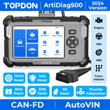 2025 TOPDON AD500 Car OBD2 Scanner 4 System + 6 Reset Diagnostic Tool CANFD