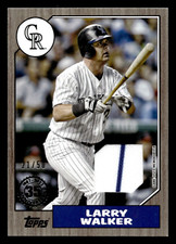 2022 TOPPS SERIES 1 1987 RELIC PATCH GOLD LARRY WALKER #D 21/50 COLORADO ROCKIES
