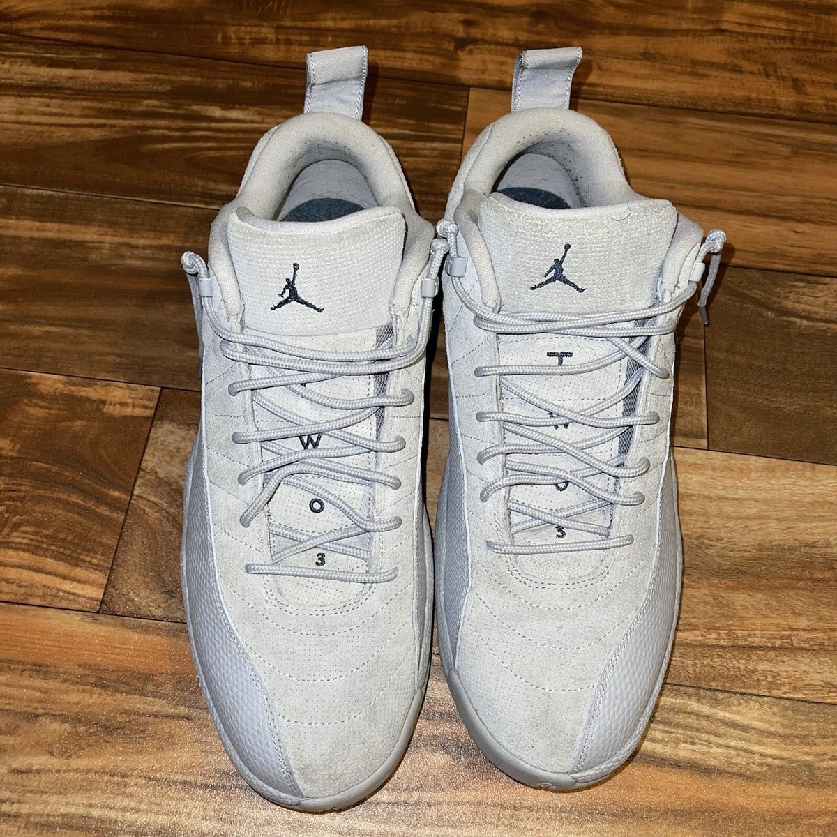 Jordan 12 Low Wolf Grey On Feet Nike Air Jordan 12 Low Retro 'Wolf