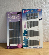 Bobby Pins Goody and Sta Rite Lot of 2 Gray Silver 60 Pins Per Pack Not Complete