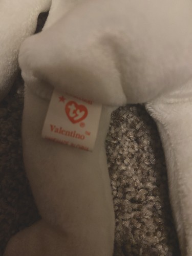Ty Beanie Baby “Valentino” Bear 1994 RARE! With Brown Nose! ERROR!!! - Picture 7 of 7