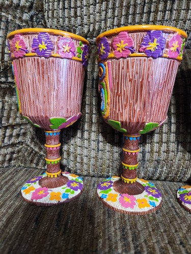 Gobelet Amscan Tiki couleurs néon Luau hawaïen plastique dur 4 pièces fête de Noël - Photo 4/12