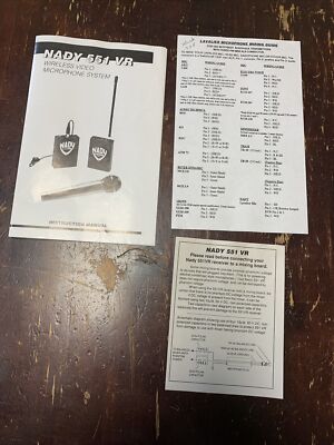 Vintage Nady 551 VR Manual Only