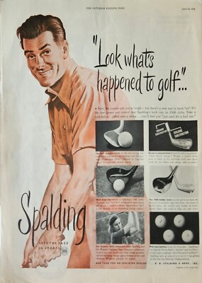 1948 Spalding golf balls Vintage Ad Look what happened to golf