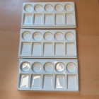 3 Richeson Porcelain 5-Round 5-Slant Palettes *Free Shipping