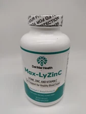 Del Mar Health Max-LyZinC 180ct  Exp 08/2025