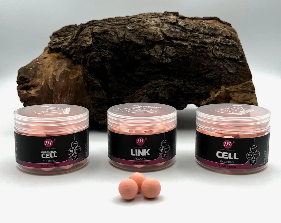 Mainline Wafters Fluoro Floating 15mm 150ml Link - Essential Cell - Cell Pink DA - Bild 1 von 1