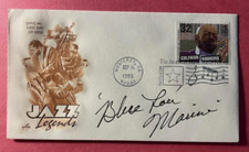 SIGNED "BLUE" LOU MARINI FDC AUTOGRAPHED FIRST DAY COVER - THE BLUES BROTHERS