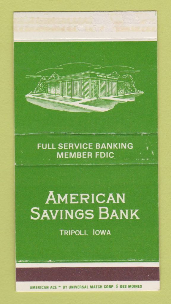 Matchbox - American Savings Bank Tripoli IA
