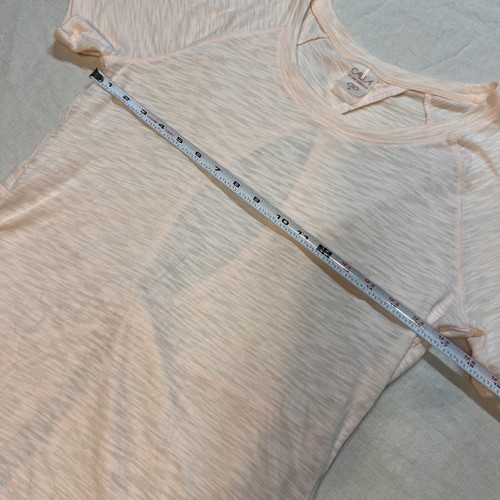 Calia Größe Small sportliches Oberteil hinten Baumwollmischung kurzärmliges T-Shirt gebraucht, in einwandfreiem Zustand pfirsichfarben - Bild 6 von 7