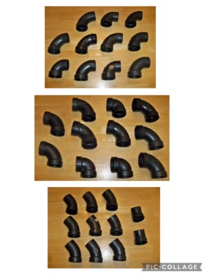 Lot Of 33 -- Assorted 2'' Black PVC Male/Female Female/Female 90s & 45s Fitting