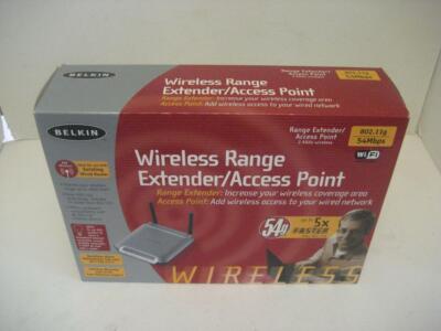 NEW Belkin Wireless G Wireless WiFi Range Extender Access Point Lifetime Warr.