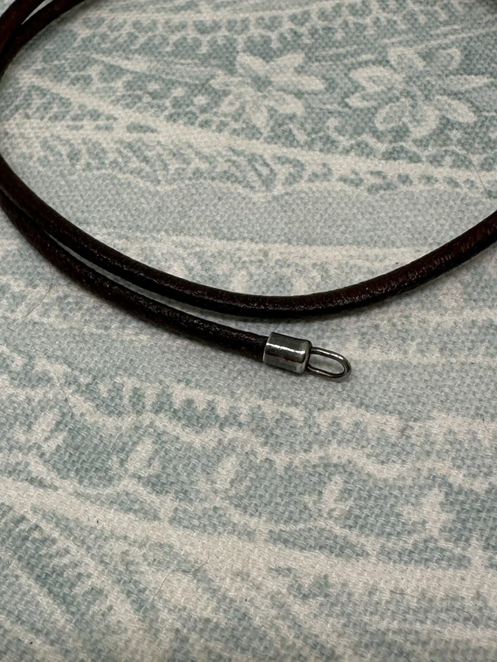 Auténtico Collar Trollbeads Cuero Marrón 16.5 pulgadas/42 cm, Nuevo Foto 4 de 4