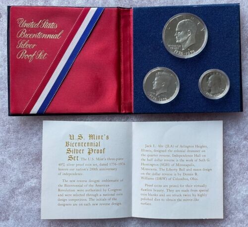 1776 - 1976 US Mint Uncirculated Bicentennial Silver 3 Coin Set | eBay