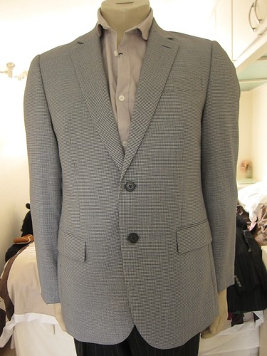 Jaeger Modern Grey Single breasted Houndstooth Jacket 40R chest