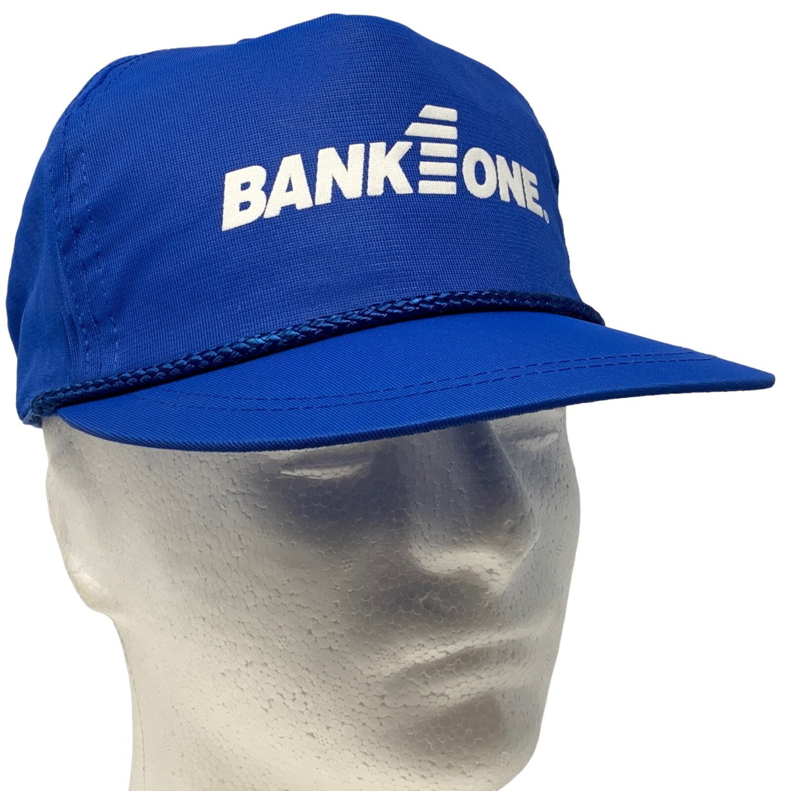 Vintage Bank 1 One Trucker Hat Baseball Cap 90s Banking Banker Snapback Roping