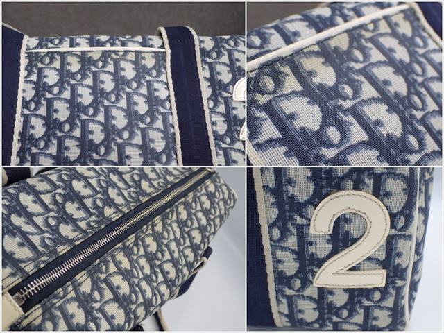 Christian Dior Trotter Pouch 【2】Navy Christian Dior Trotter Canvas Pouch Navy Auth 73648 | Brand