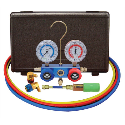 Mastercool 89660-UV 134A Aluminum Manifold Gauge Set with 60'' Hoses and Standard