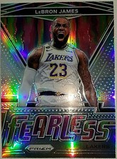2020-21 Panini Prizm LeBron James Fearless #6 Insert Silver Holographic Lakers