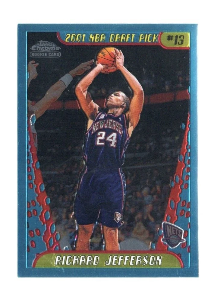 Richard Jefferson 2001-02 Topps Chrome Basketball  #141 Rookie NEW JERSEY NETS