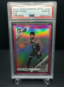 2019 Panini Donruss óptica #102 Kyrie Irving Rosa autenticador deportivos  profesionales Gema 10 Jersey número 11/25 | eBay
