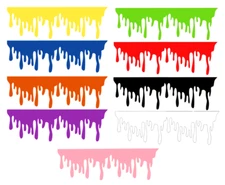 Dripping Vinyl Paint Slime Blood Ooze Sticker Decal Colors 2 sizes