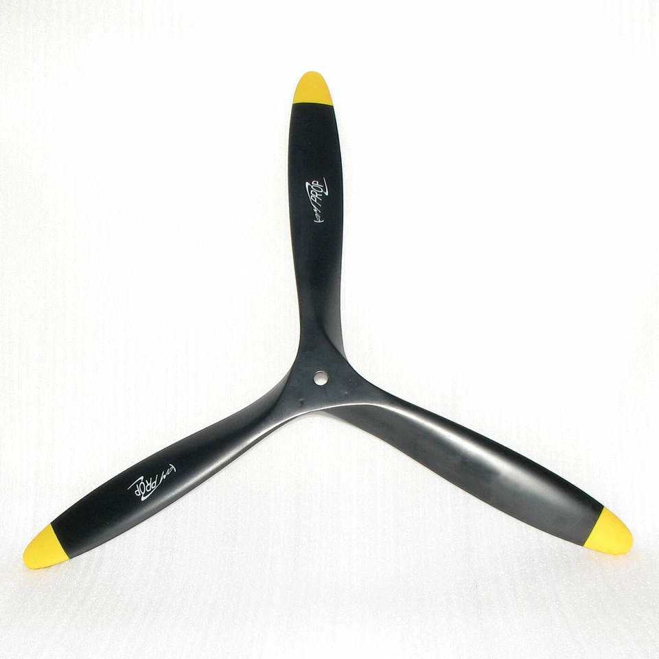 3-blades 14x6 Wood Propeller Black 6mm bore for Nitro Gas Engine RC Airplane - Image 4 of 4