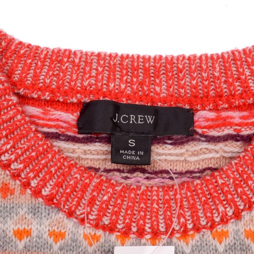Neu mit Etikett J. Crew Pullover Fair Isle Lammwollmischung Cropped Sweater BD415 Damen Small - Bild 4 von 17
