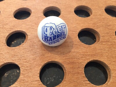 Vintage | ''Beer barrel, Yeah Buddy'' | Blue Print on White Marble
