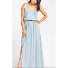 Show Me Your Mumu silver sage crisp kendall maxi dress size M