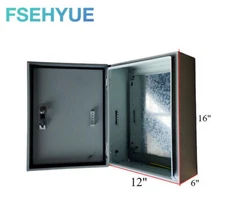 16"x12"x6'' Wall Mount Carbon Steel Electrical Enclosure IP65 Junction Box
