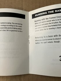 Bad News Baseball manual Nintendo NES 