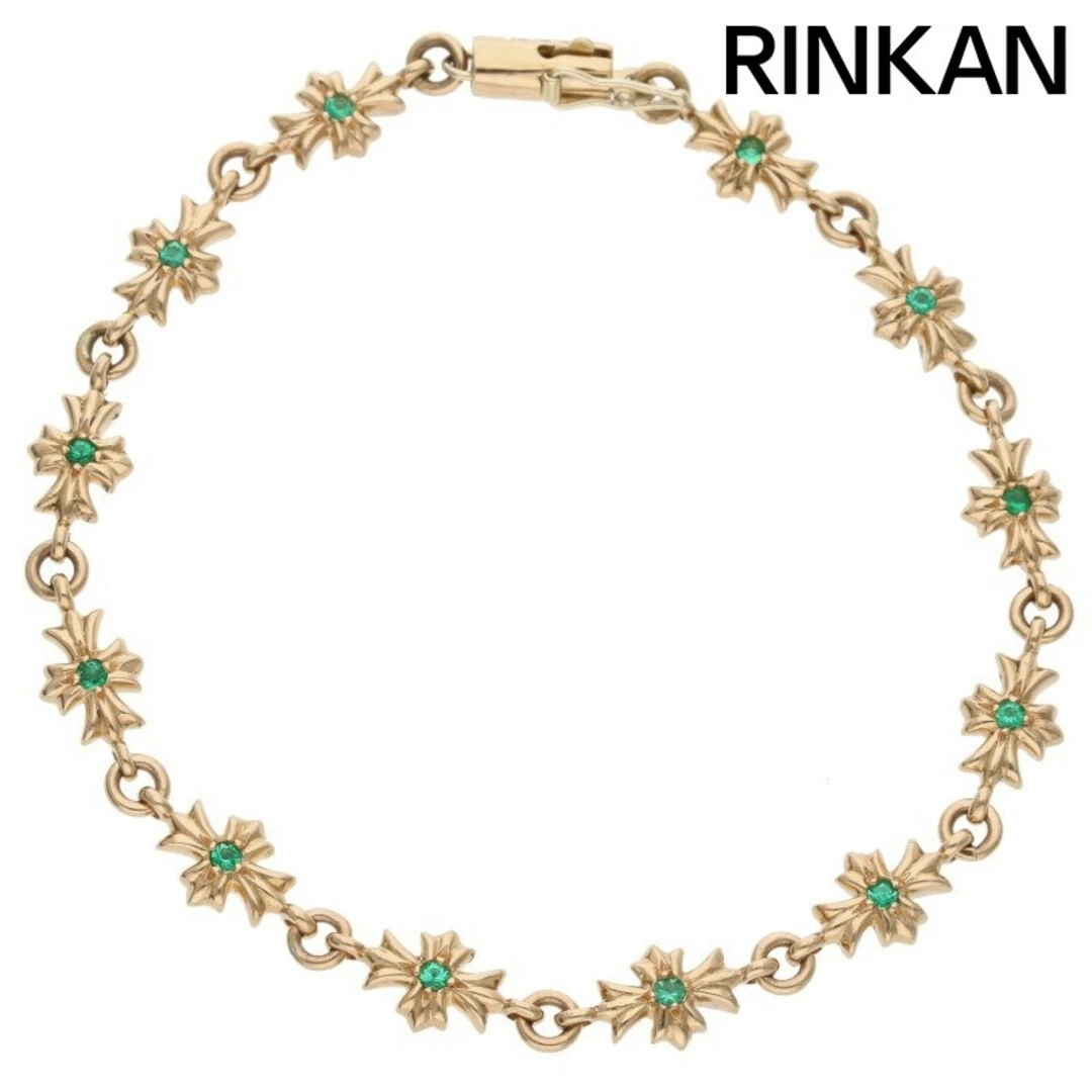 CHROME HEARTS Cuori Cromati 22k TNY E CH PLS P EMRLD Piccolo ECH Più Pavè Oro Smeraldo Usat