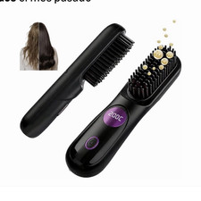 Hair Essence Go Brush Pro Cordless Straightening Brush 200 C Temp Display Black