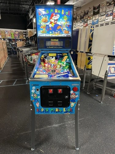 1992 SUPER MARIO BROS PINBALL MACHINE LEDS PROFESSIONAL TECHS BROTHERS LUIGI