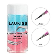 25ml Eyelash Tweezers Cleaner with Sponge Ball Lash Extension Tool Glue Remover