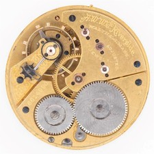 RARE 16S WALTHAM 1888 RIVERSIDE GILT 17 GOLD JEWEL SET POCKET WATCH MOV'T  DIAL