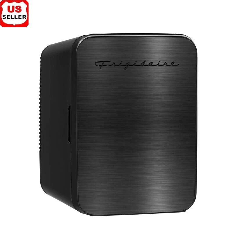 15-Can Mini Personal Fridge Cooler EFMIS183 Black Stainless Steel Refrigerator