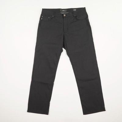 BRAX COOPER Herren Chino Hose Gr. 35/32 schwarzgrau Mid Waist Stretch Baumwolle