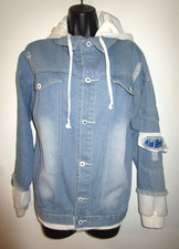 Anime Attack on Titan Denim Jacket Cosplay Hoodie Sweatshirt Hooded Size Small