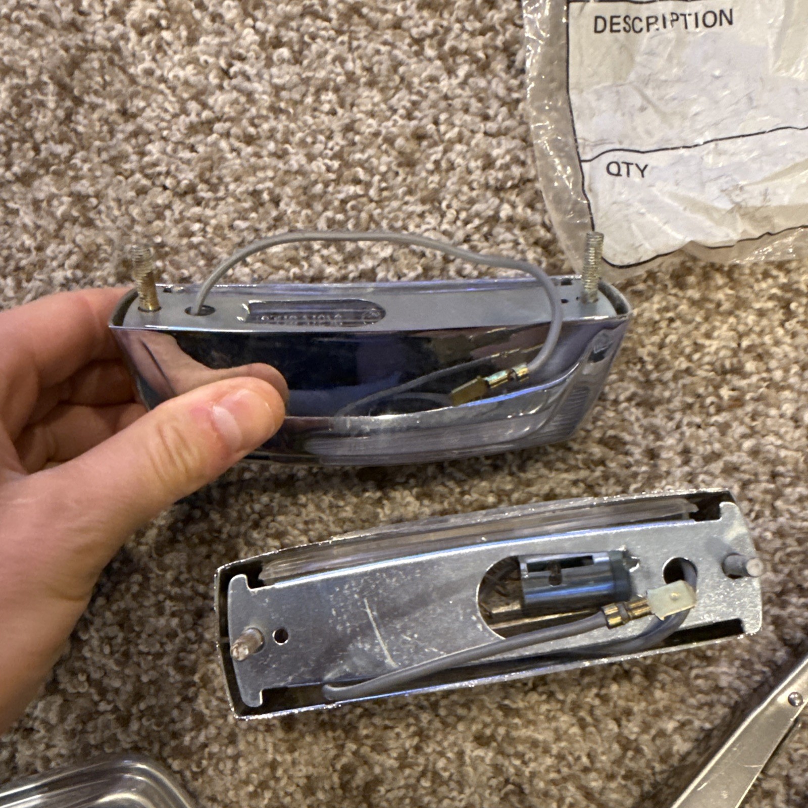 Ferrari 365 Misc Parts (lights, Rear View Mirror, Wipers, Pedals)