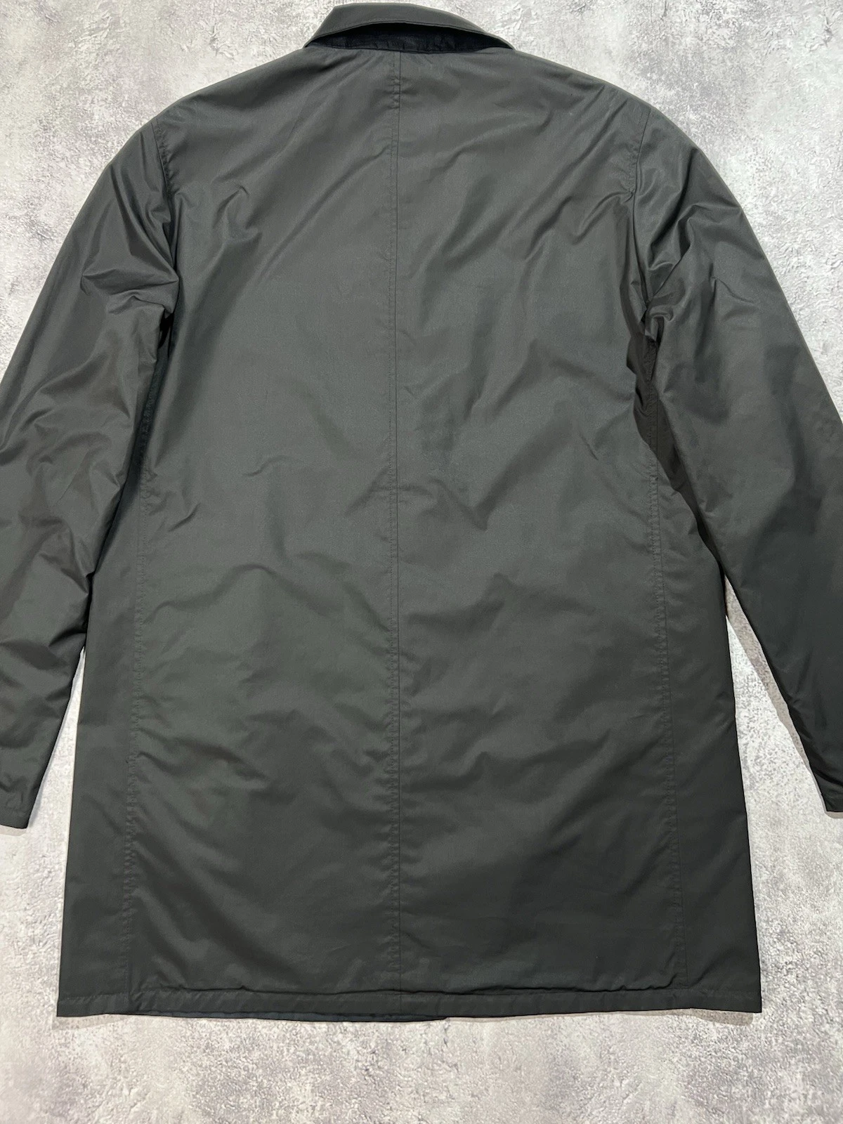 ⁠VTG Calvin Klein Collection Italy Reversible Coat Jacket Mens L 50 Dark Navy⁠ image 20