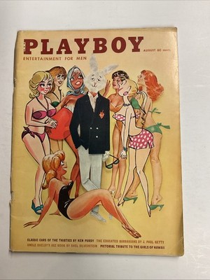 Vintage Playboy Magazine August 1961 Playmate Karen Thompson Intact Centerfold 