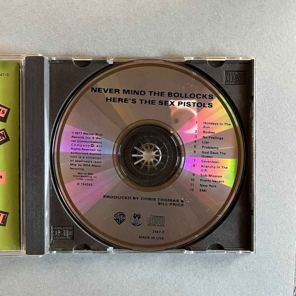 The Sex Pistols CD Nevermind The Bollocks Early Press Foto 4 de 4