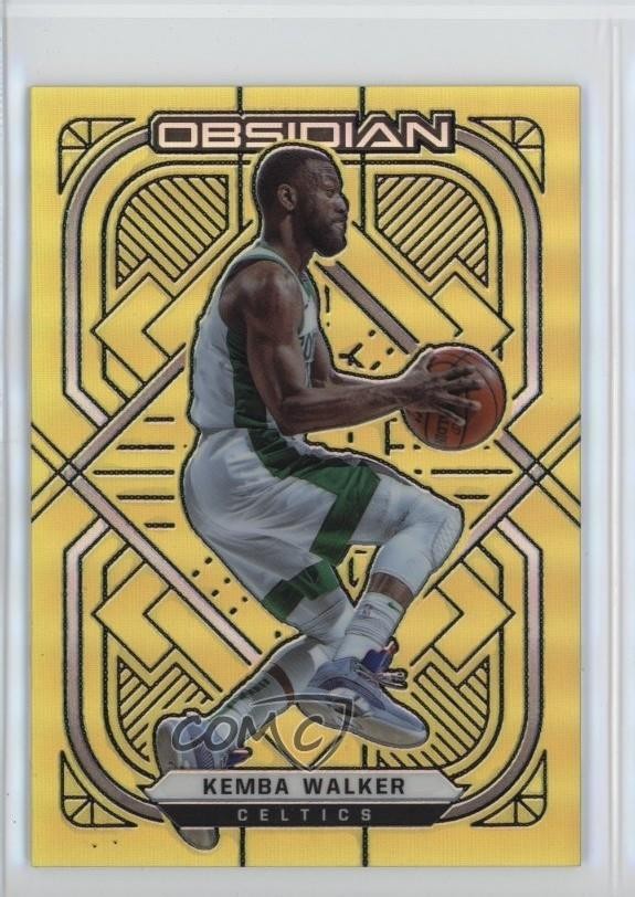 2020-21 Panini Obsidian Electric Etch Yellow Flood Kemba Walker #6 1u5y