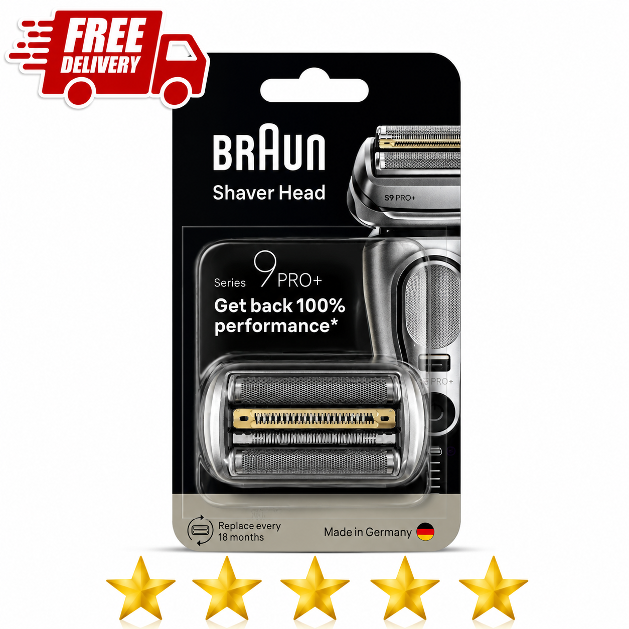 Braun Shaver Head Series 9 PRO+. Get Back 100% Performance.