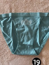 Victoria  s Secret XS Teal Cotton String Bikini Panties